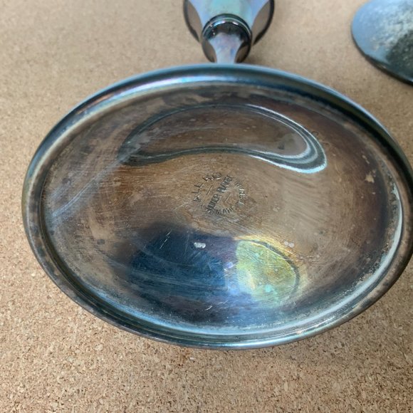 Vintage Valero Spain Pair Of Silver Plated Candle Sticks - Picture 4 of 16